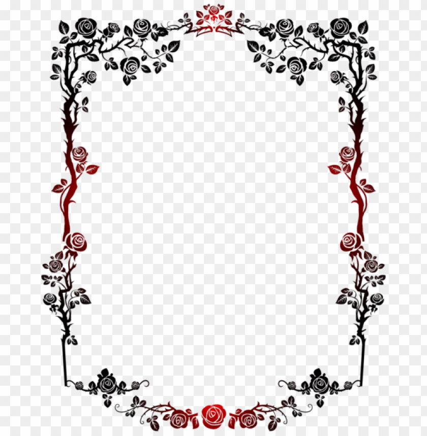 rose decorative frame