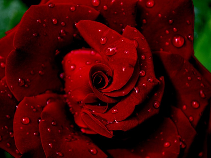 Rose Red Wet Drops Dew Petals Png - Free PNG Images