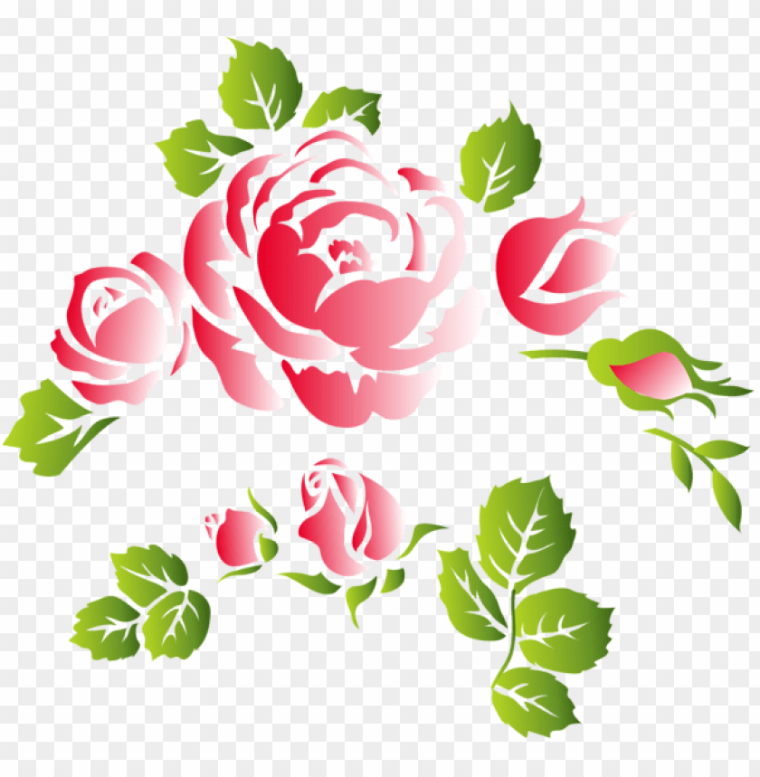 roses floral ornament png