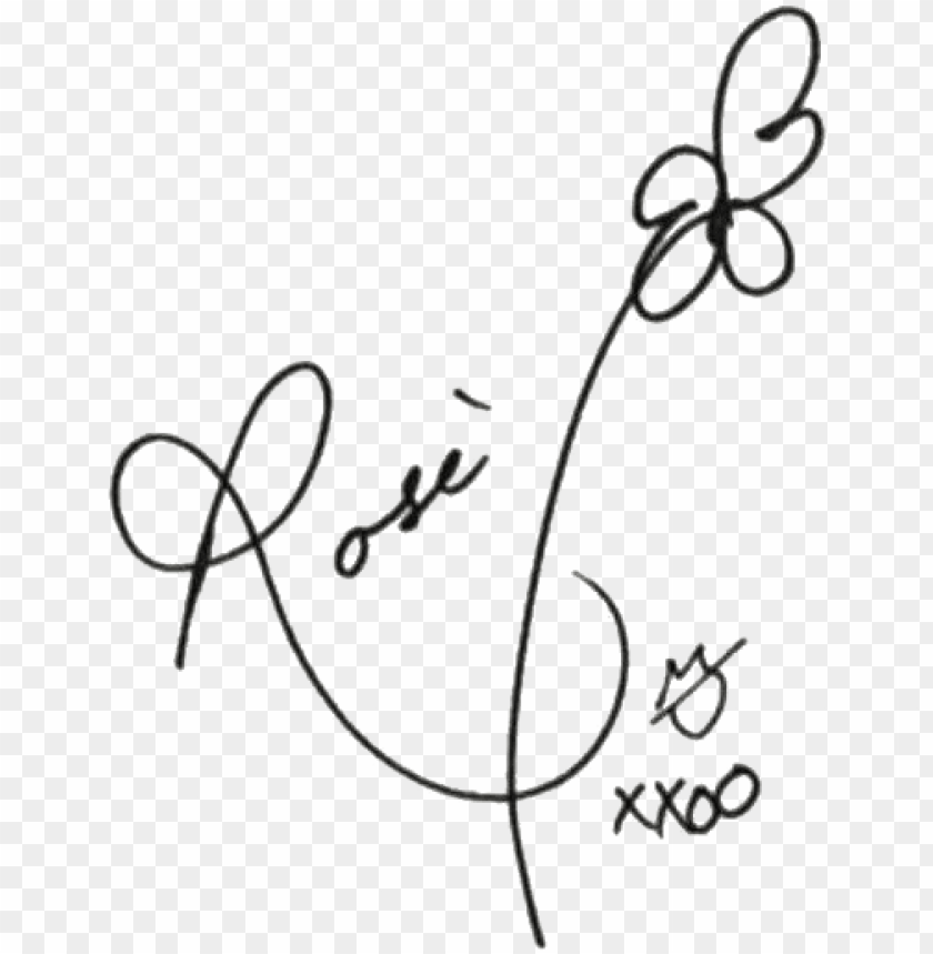 rosés signature rose blackpink signature PNG transparent with Clear Background ID 168251