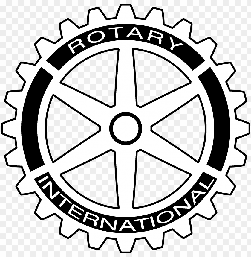free PNG rotary international logo black and white - rotary international PNG image with transparent background PNG images transparent