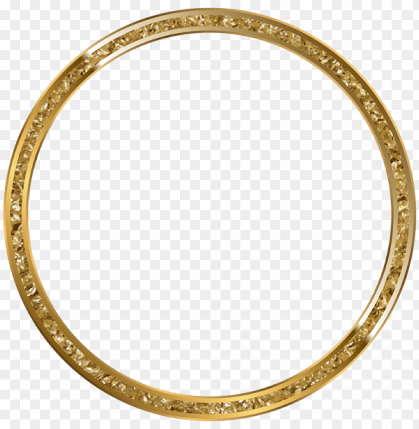 round border frame gold