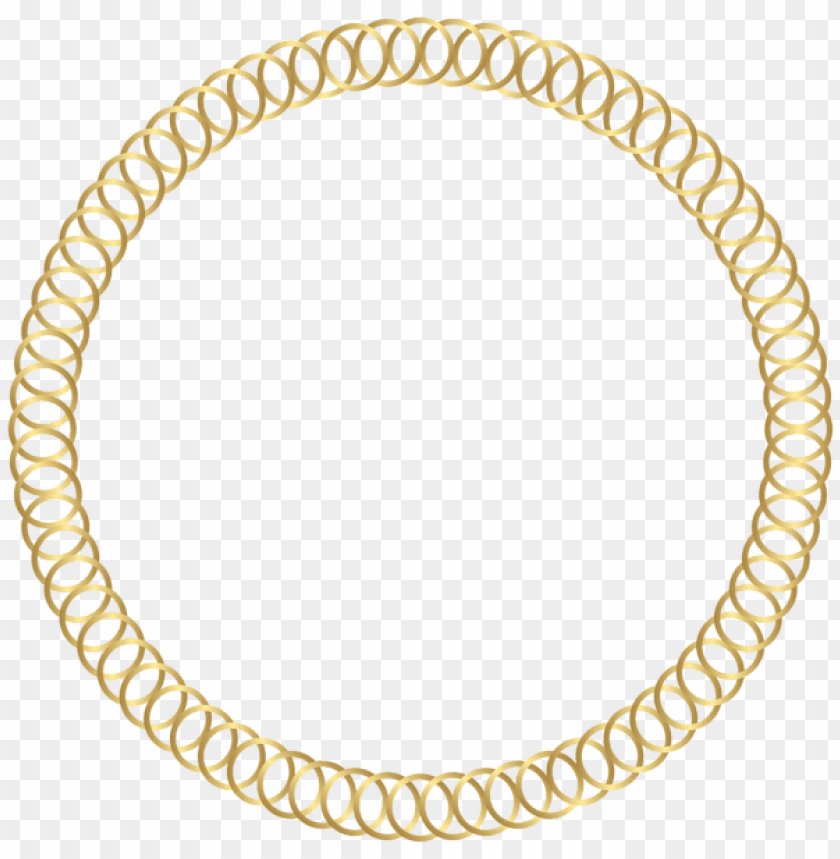 round border frame gold
