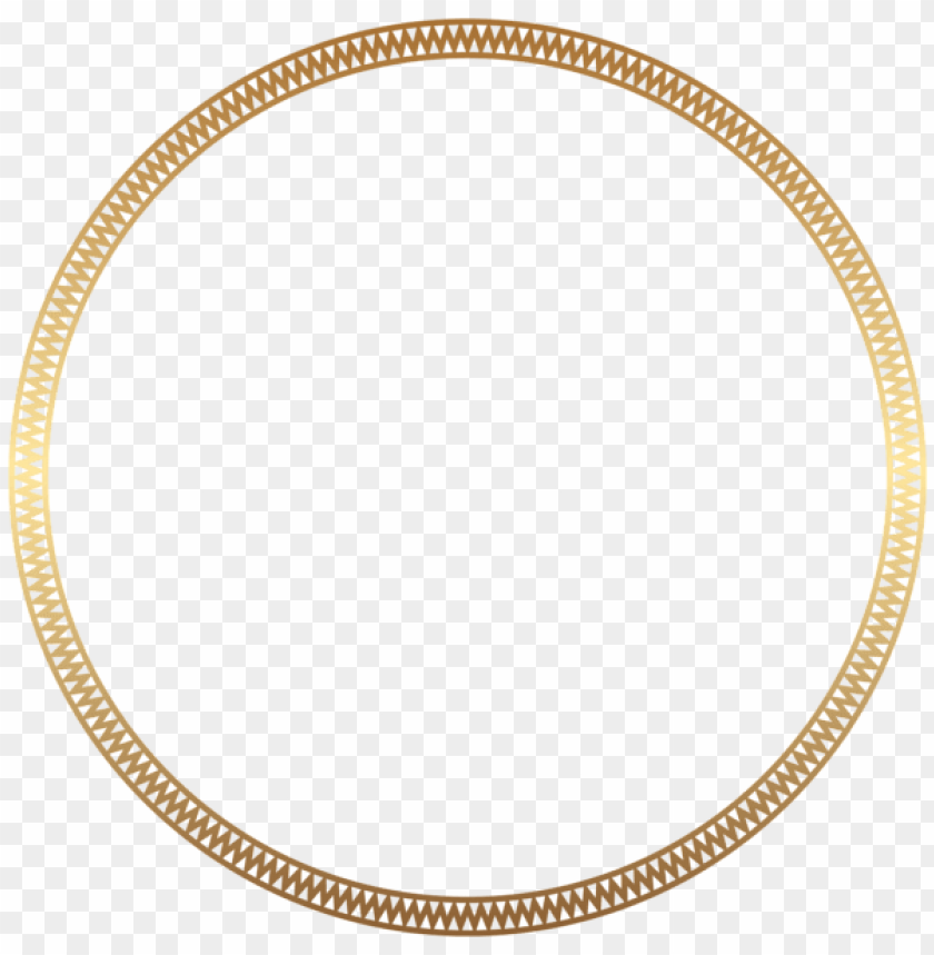 round gold frame png