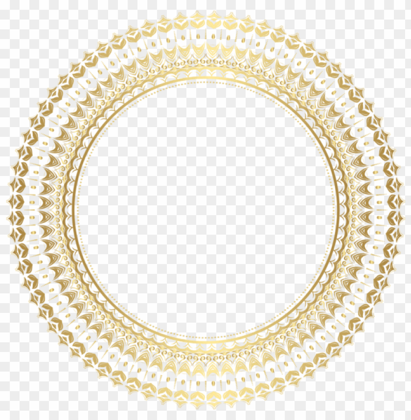 round gold border frame png
