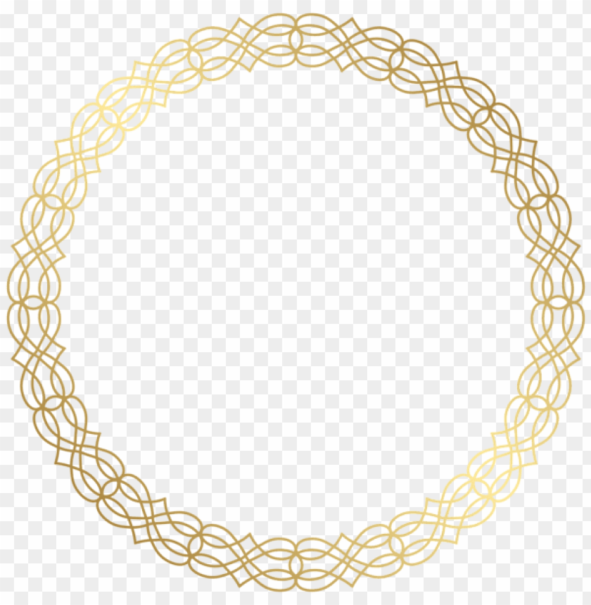round gold border transparent