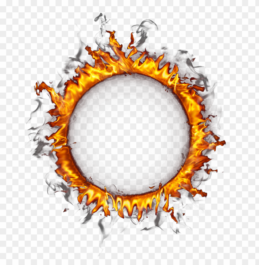 free PNG round outline frame border fire flame with smoke PNG image with transparent background PNG images transparent