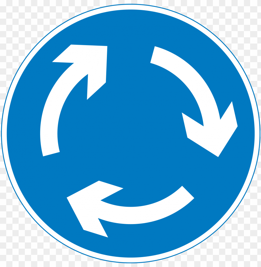 transport, traffic signs, roundabout road sign, 