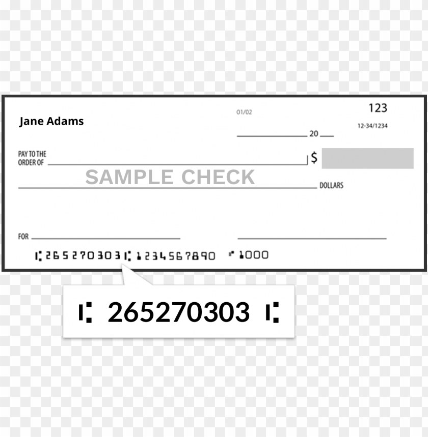 Routing Number Bank Of The Ozarks Check PNG Image With Transparent Background