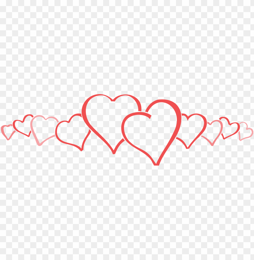 row of hearts PNG image with transparent background | TOPpng