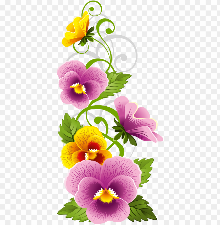 rows up the sides - flower corner border PNG image with transparent  background | TOPpng