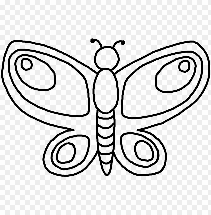 butterfly clip art black and white free