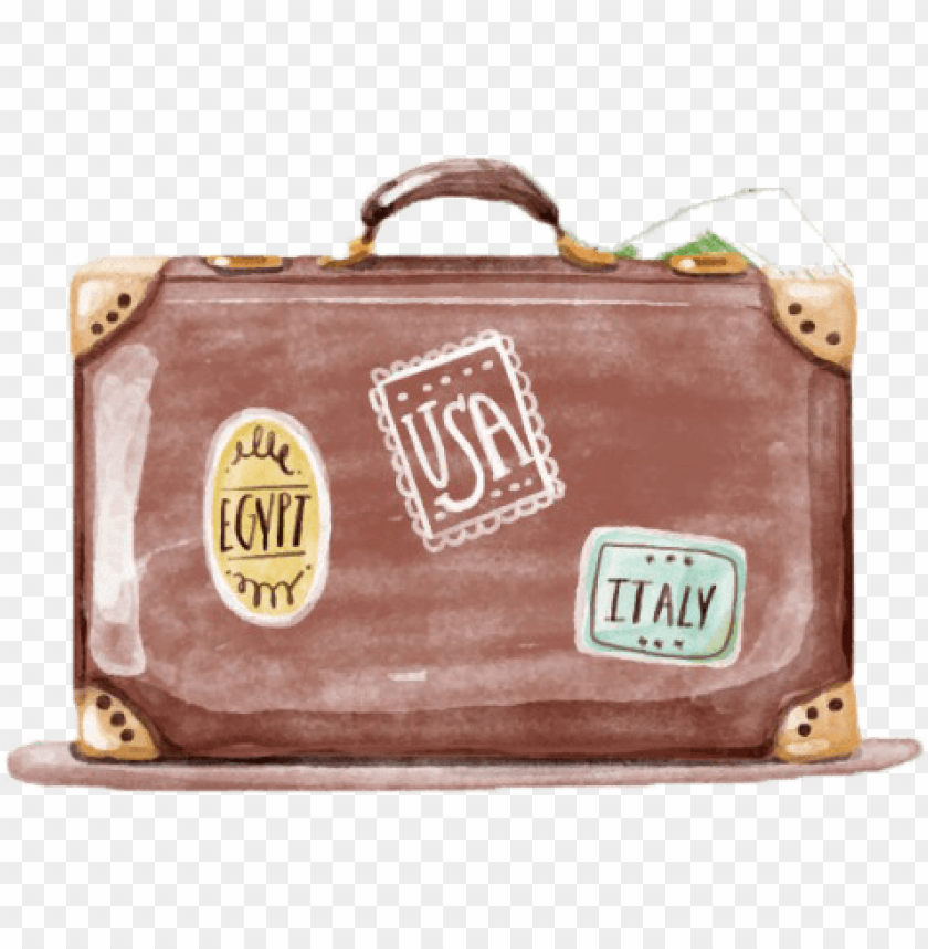 royalty free download luggage drawing watercolor watercolor suitcase PNG transparent with Clear Background ID 206235