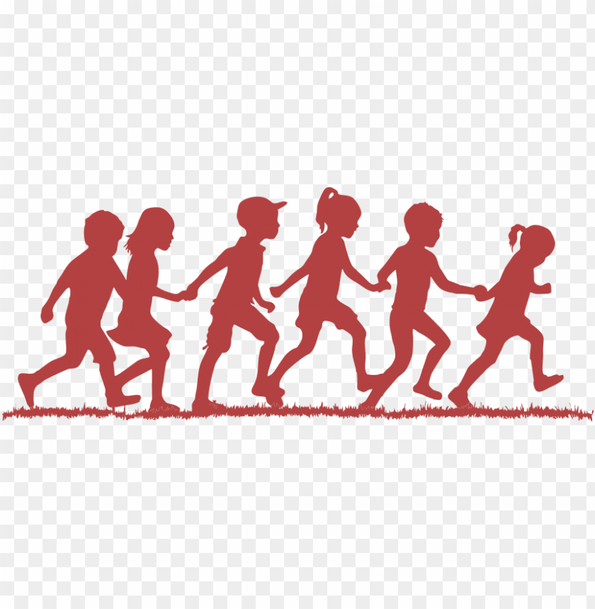 Running Children Png - Children Running Silhouette PNG Transparent With Clear Background ID 181031