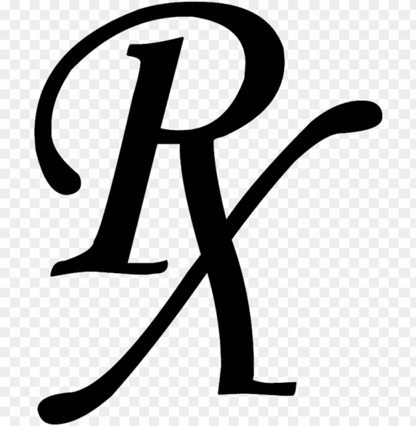 rx symbol black monotype plain clip art rx logo PNG transparent with Clear Background ID 219646