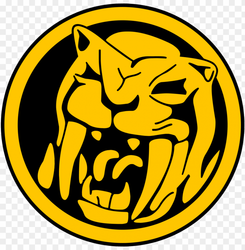 sabretooth tiger power coin yellow power ranger symbol PNG transparent with Clear Background ID 265664