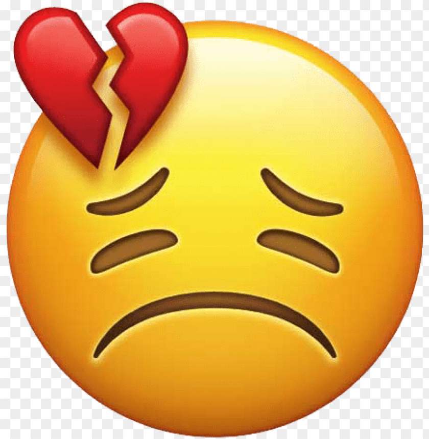 sad broken heart emoji PNG transparent with Clear Background ID 180372