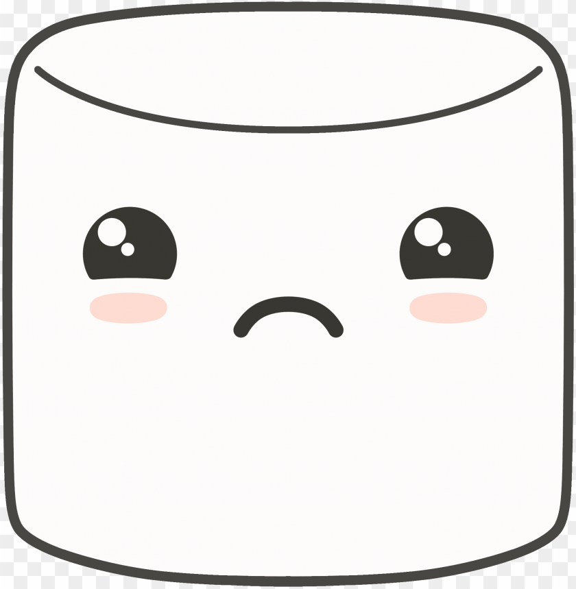 Sad Marshmallow Marshmallow Png Image With Transparent