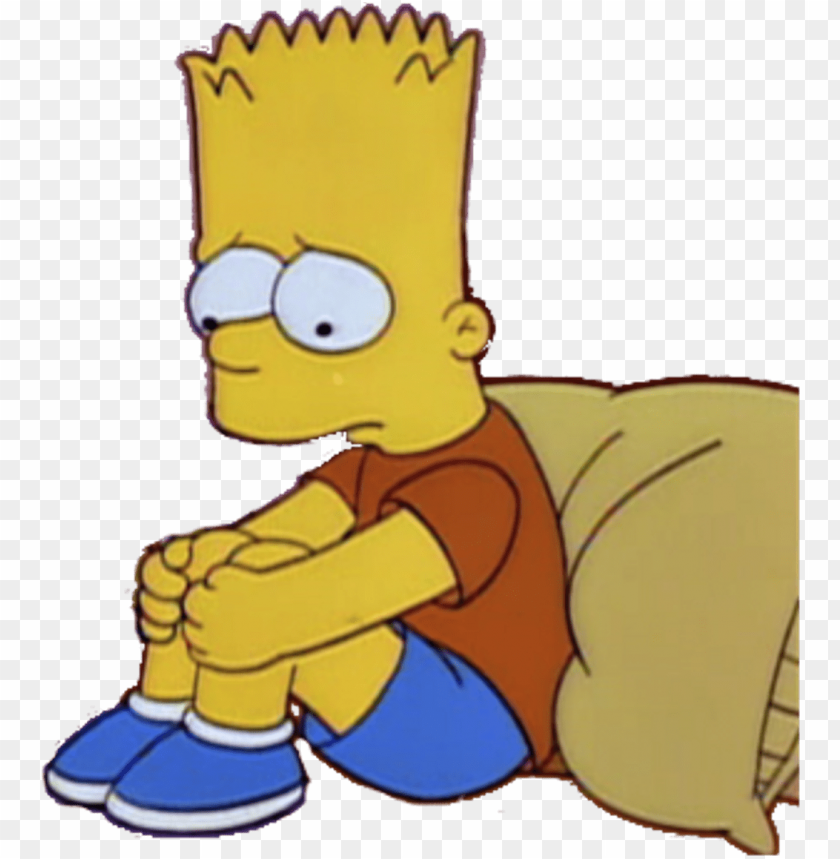 sad, simpsons, and bart image - sad bart simpson PNG image with transparent background@toppng.com