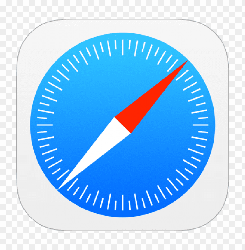 Safari browser icon featuring blue background and red pointer.