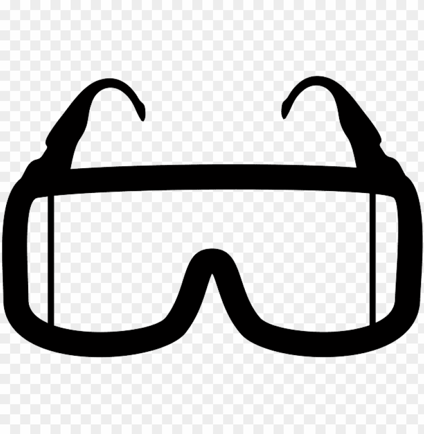 Safety Glasses Vector - Transparent Safety Goggles Clipart PNG Image With Transparent Background