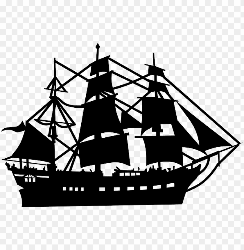 Sailer Boat Ship Silhouette Sailing Ship Pirate - Ship Silhouette PNG Transparent With Clear Background ID 204191