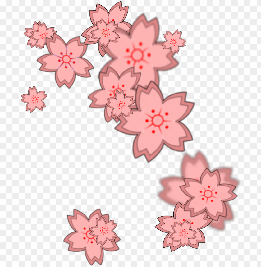 Sakura Sakuras Flower Flowers Cherry Cherryblossoms Cherry Blossom Petals Clipart Png Image With Transparent Background Toppng