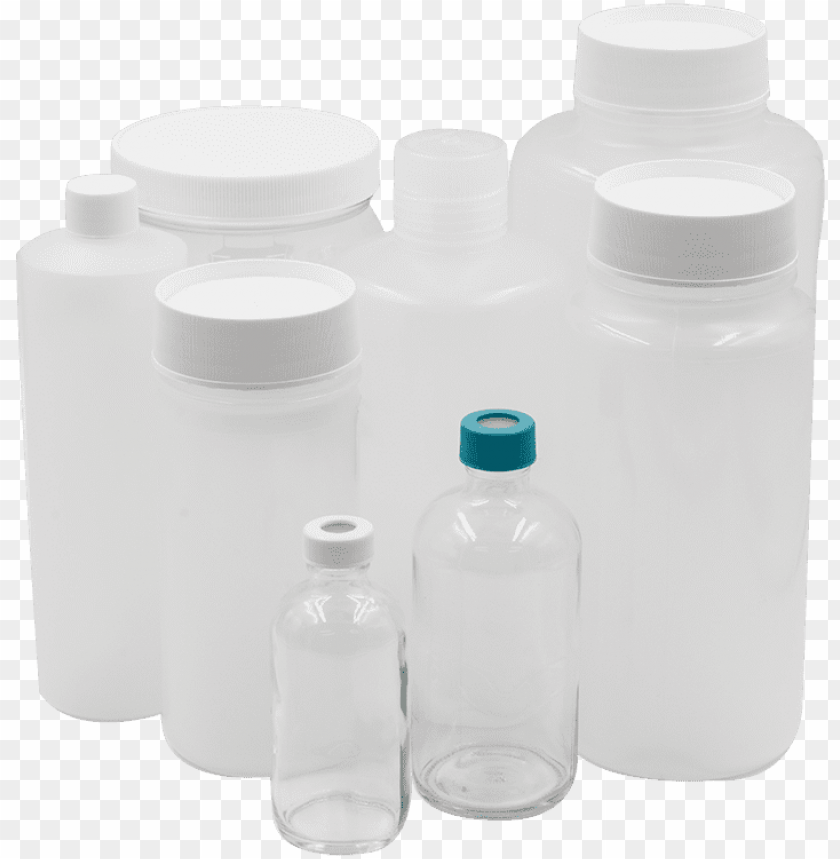 Sample Containers, Bottles &amp; Septa - Plastic Bottle PNG Image With Transparent Background