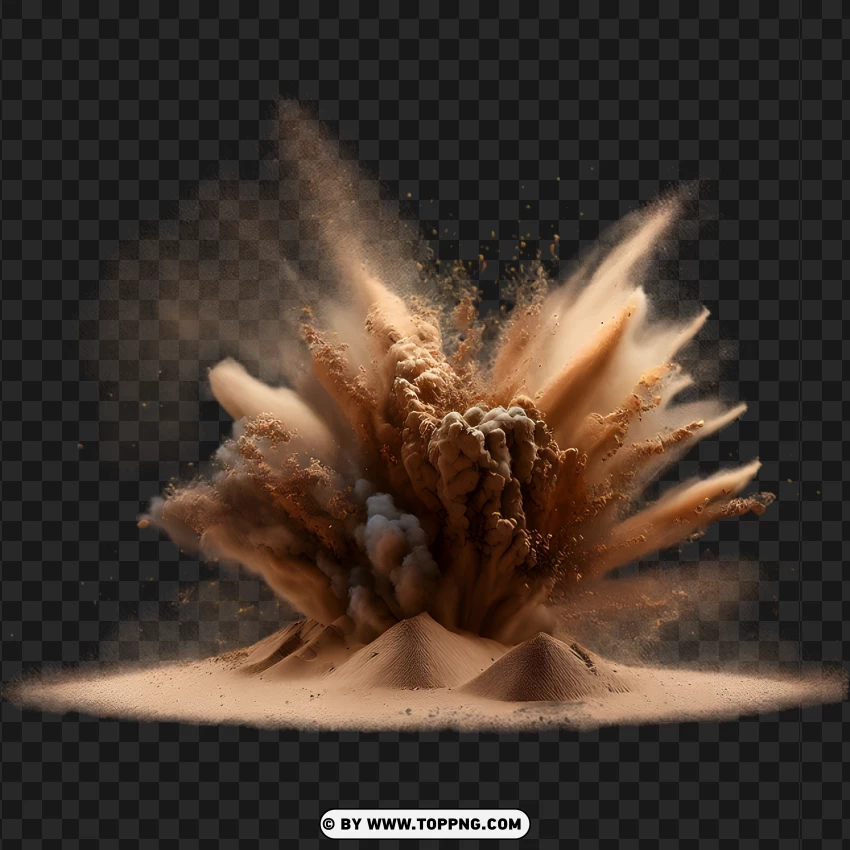 Sand Blast With Dirt And Dust On PNG Transparent Background