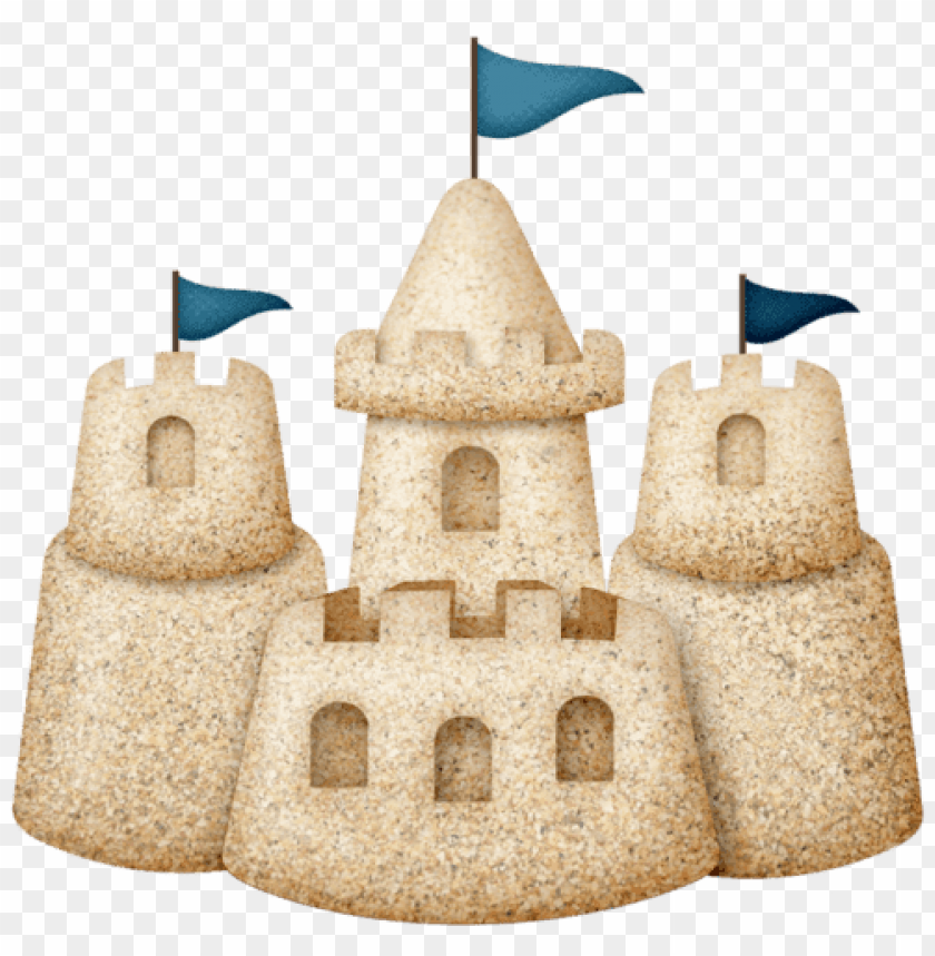 miscellaneous, sand castles, sand castle with blue flags, 