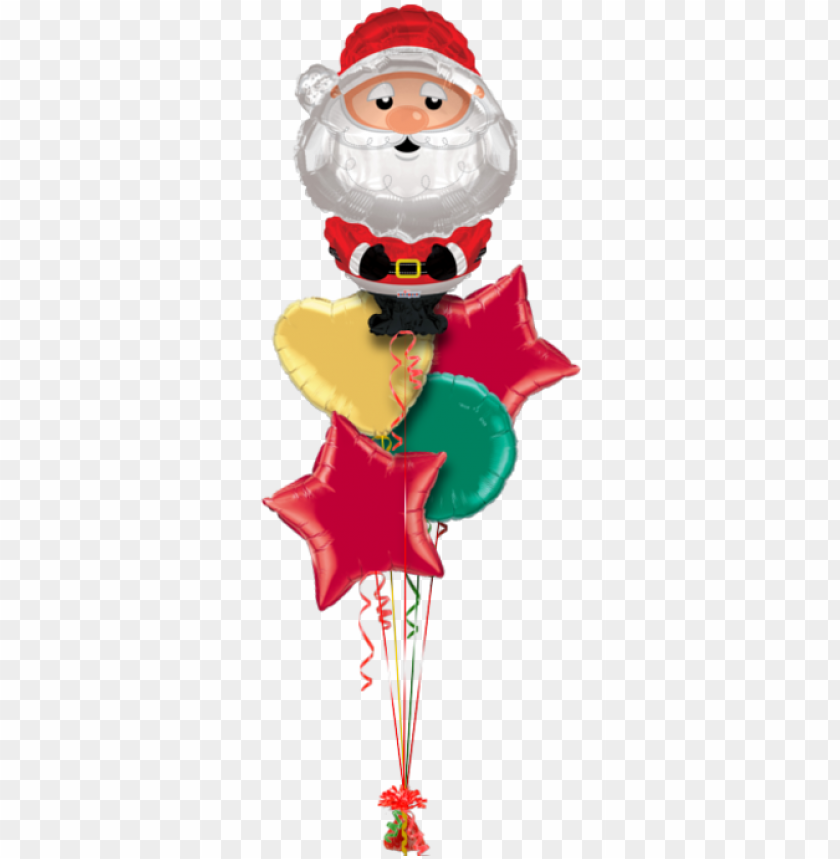 Santa Christmas Shape Christmas Balloon - 36" Santa Christmas Shape Balloon - Mylar Balloons PNG Image With Transparent Background