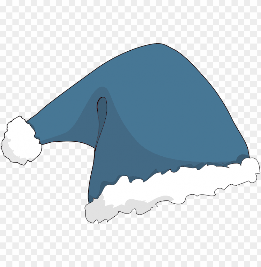 Blue Santa Hat - Santa Claus Hat Drawing - Free Transparent PNG Download -  PNGkey