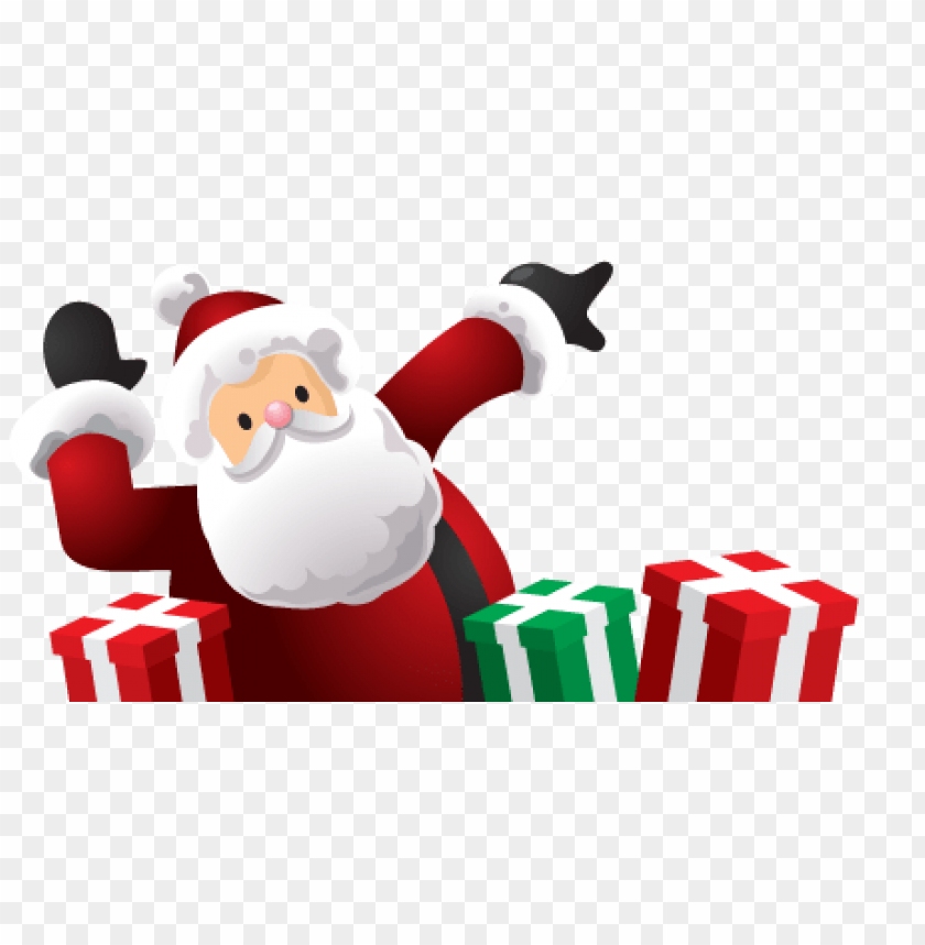 Santa Clause Footer PNG Image With Transparent Background