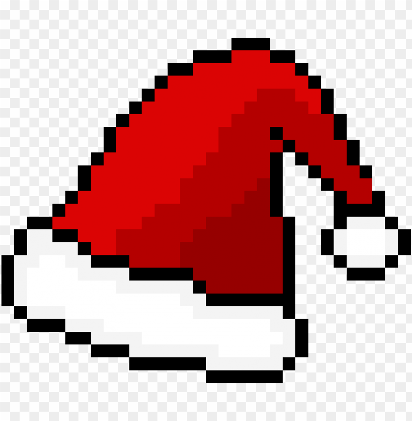 santa hat pixel art PNG transparent with Clear Background ID 360450