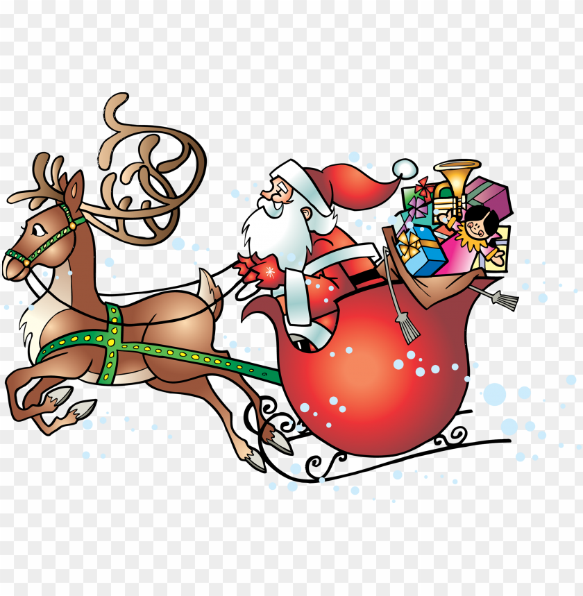 christmas, santa, holiday, background, winter, sled, xmas