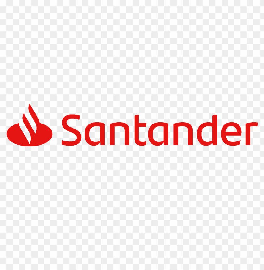 Santander logo in red on a transparent background