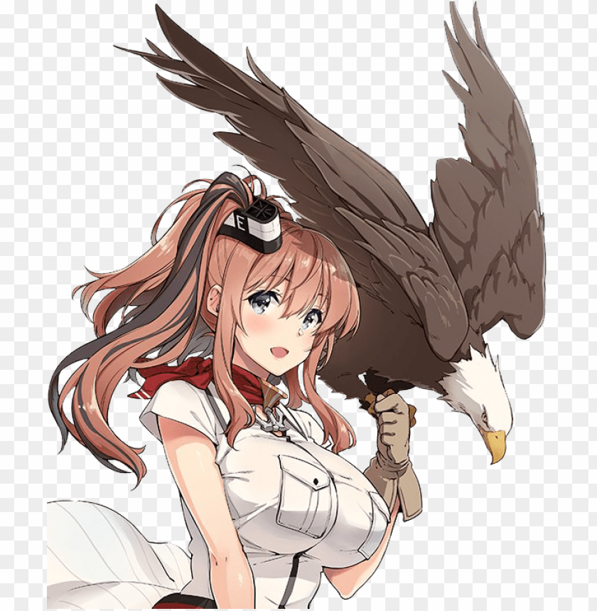 Premium Photo | Eagle Sticker With Clear Edge In Flashy Anime Style