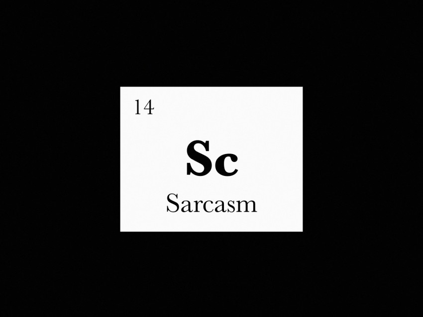 sarcasm, inscription, element, letters