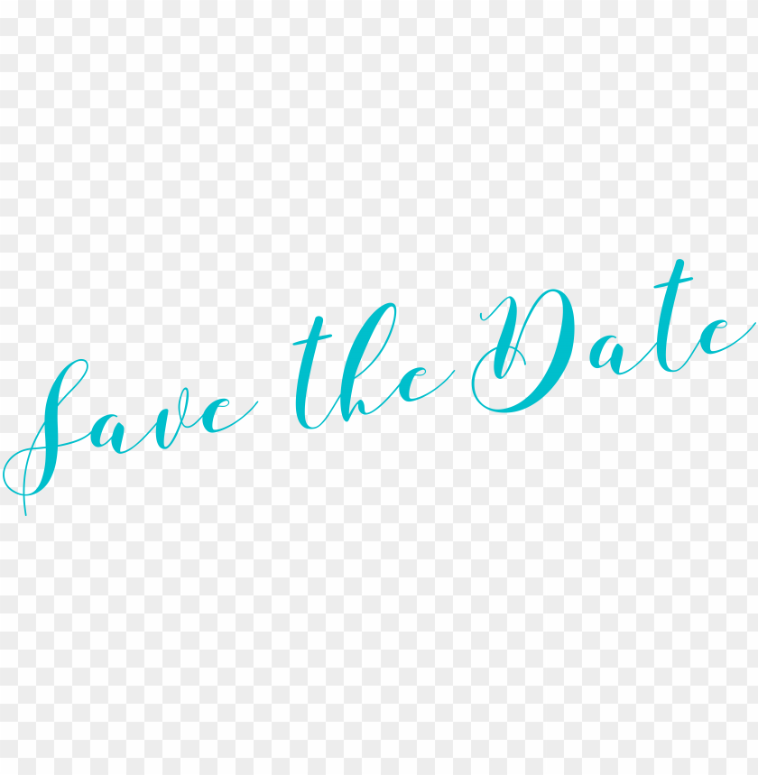   Save The Date - Calligraphy PNG Image With Transparent Background