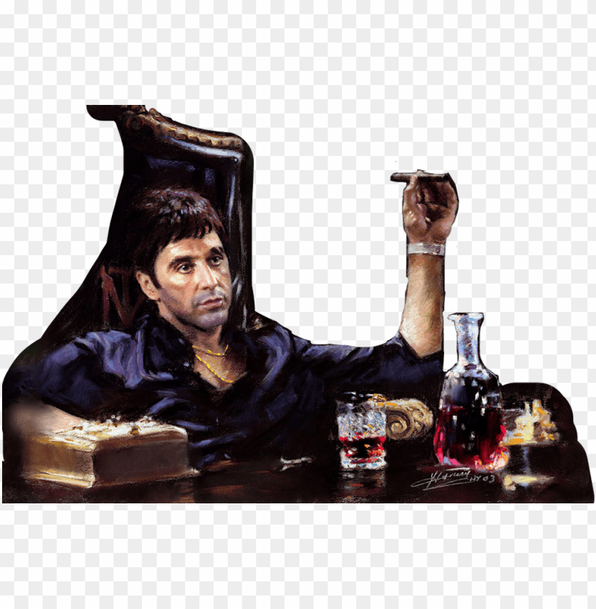 scarface sticker PNG transparent with Clear Background ID 207912