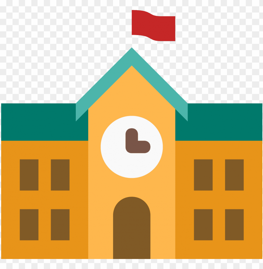 School Building Icon - School Icon Vector PNG Transparent With Clear ...