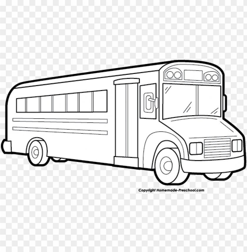 Buses Clipart Black And White Flower