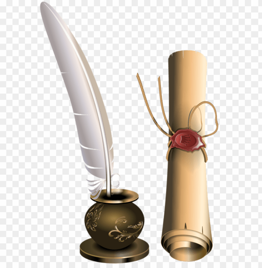 scroll and inkwell png clip art clipart png photo - 54898