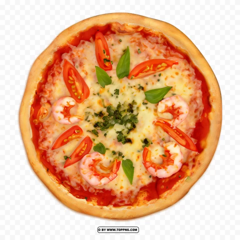 Scrumptious Seafood Pizza HD Image PNG