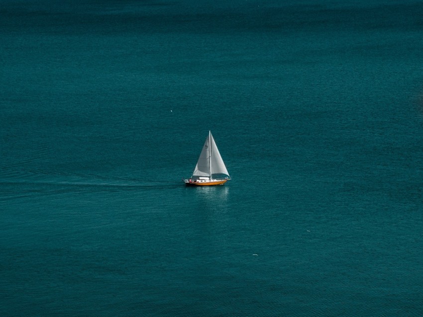 sea, boat, sailboat, water, horizon