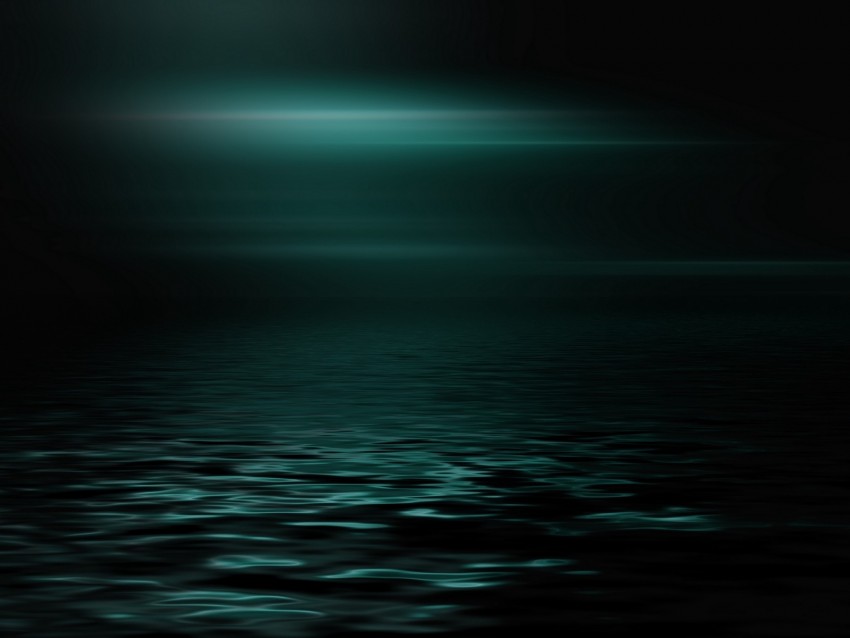 Sea Horizon Dark Minimalism Brilliance Png - Free PNG Images