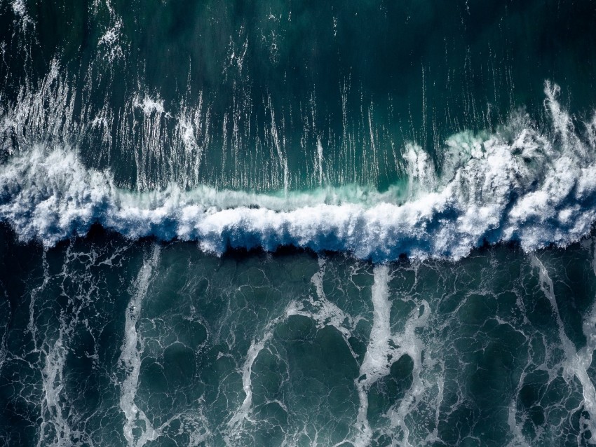 sea, wave, aerial view, water, surf