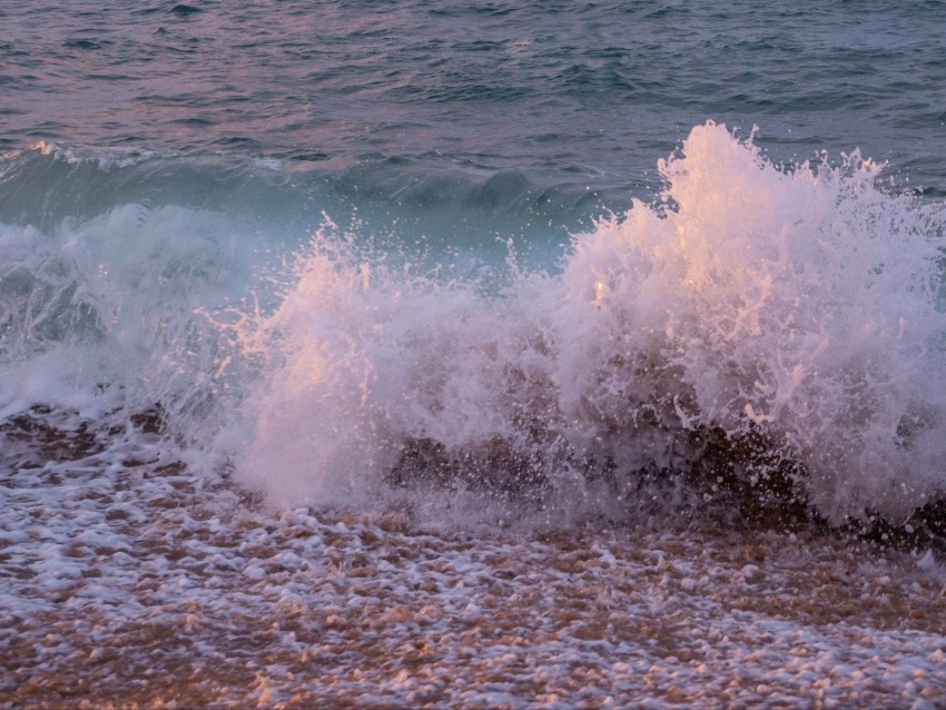 sea, waves, spray, water, splash, shore