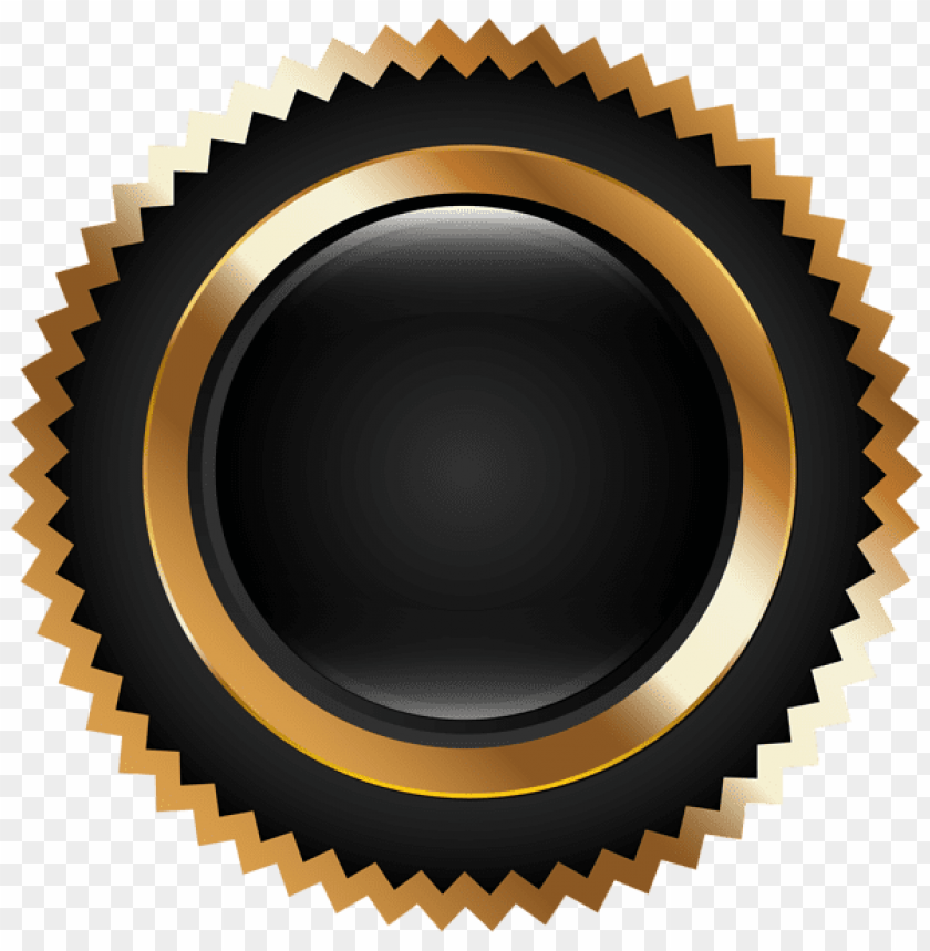 seal badge black gold png clipart png photo - 50689