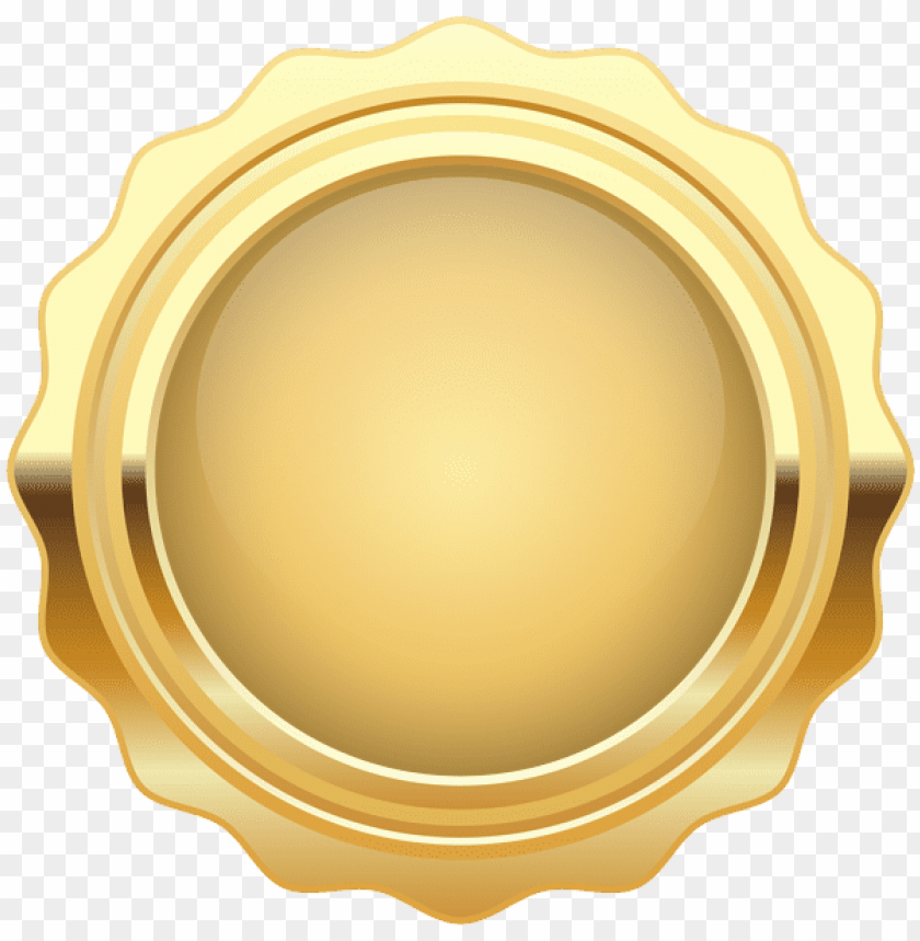 seal badge gold clipart png photo - 50080